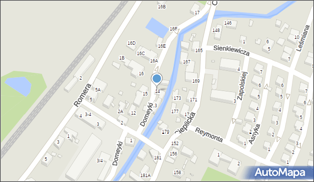 Jelenia Góra, Domeyki Ignacego, 14, mapa Jelenia Góra