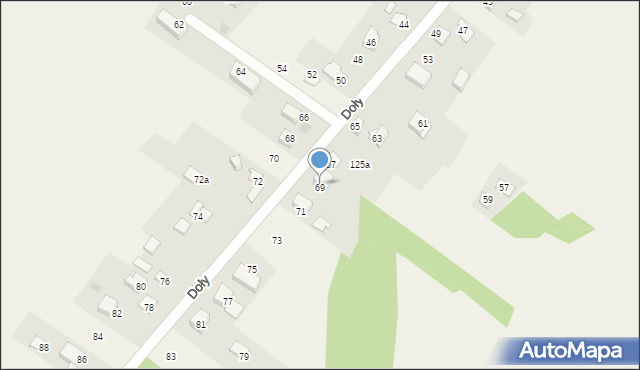 Jerzmanowice, Doły, 69, mapa Jerzmanowice