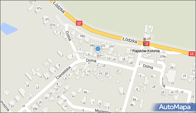 Kalisz, Dolna, 10, mapa Kalisza