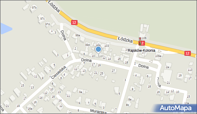 Kalisz, Dolna, 10b, mapa Kalisza