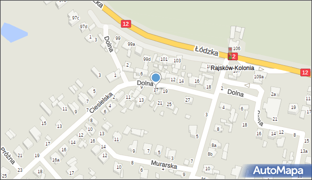 Kalisz, Dolna, 17, mapa Kalisza