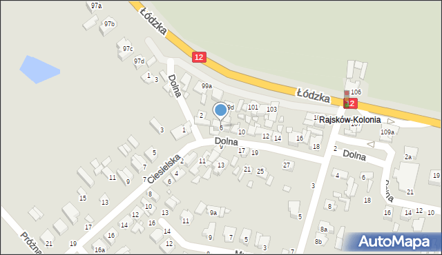 Kalisz, Dolna, 6, mapa Kalisza