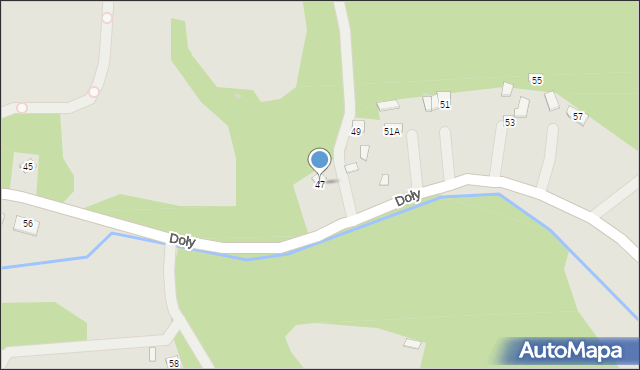 Kazimierz Dolny, Doły, 47, mapa Kazimierz Dolny