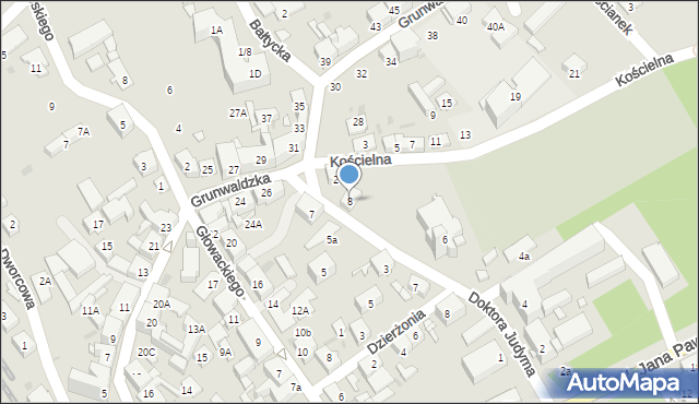 Kędzierzyn-Koźle, Doktora Judyma, 8, mapa Kędzierzyna-Koźle