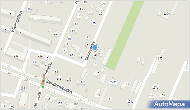 Kielce, Dobrzyńska, 4, mapa Kielc