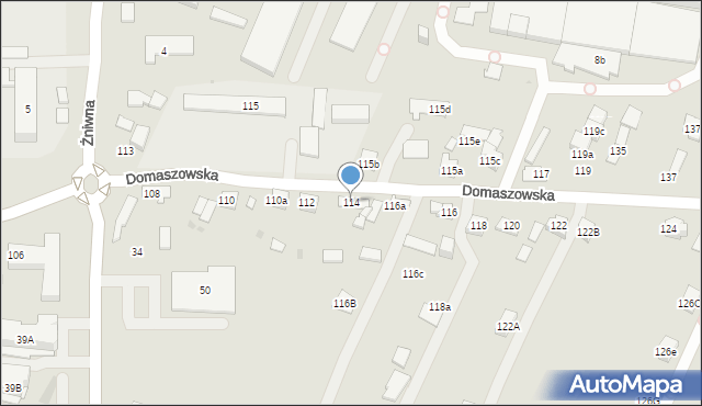 Kielce, Domaszowska, 114, mapa Kielc