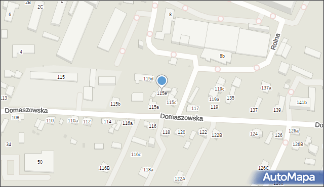 Kielce, Domaszowska, 115e, mapa Kielc