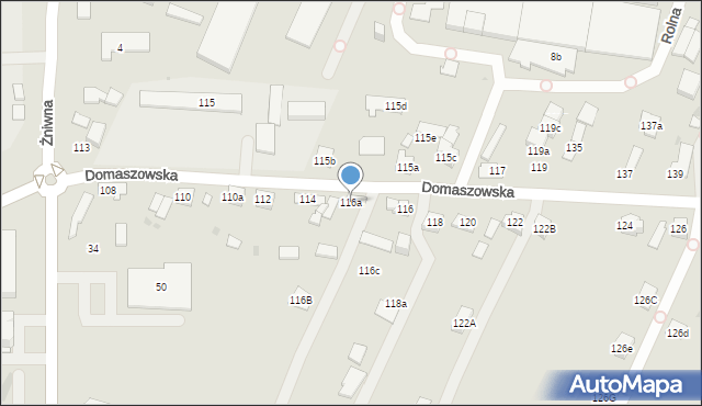 Kielce, Domaszowska, 116a, mapa Kielc