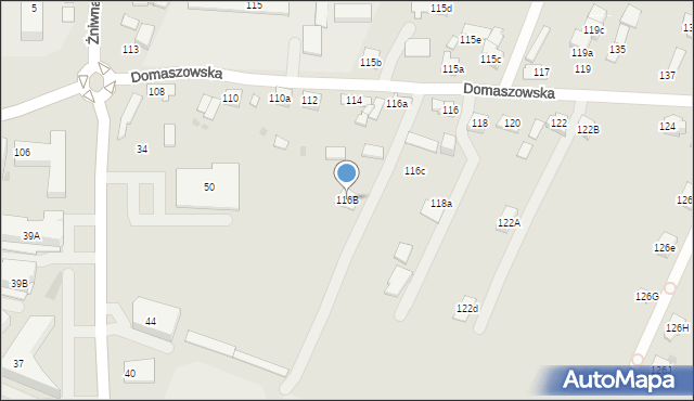 Kielce, Domaszowska, 116B, mapa Kielc