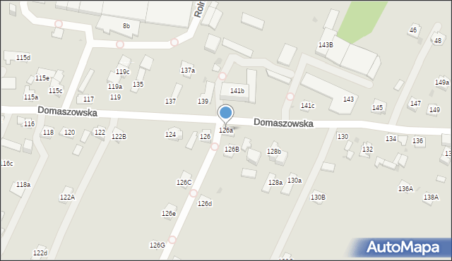 Kielce, Domaszowska, 126a, mapa Kielc