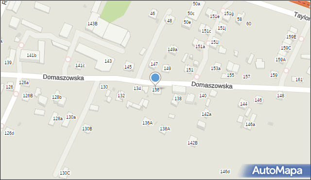 Kielce, Domaszowska, 136, mapa Kielc