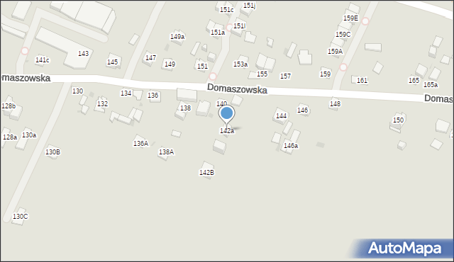 Kielce, Domaszowska, 142a, mapa Kielc