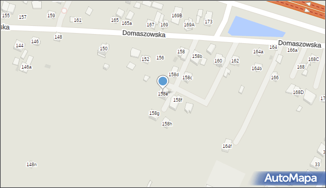 Kielce, Domaszowska, 158e, mapa Kielc