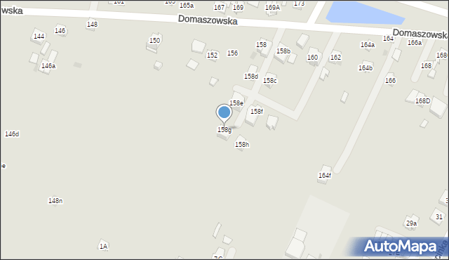 Kielce, Domaszowska, 158g, mapa Kielc