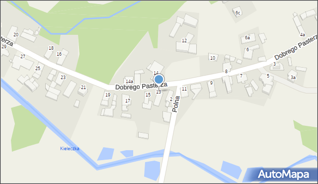 Kielcza, Dobrego Pasterza, 13, mapa Kielcza