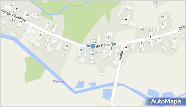 Kielcza, Dobrego Pasterza, 17, mapa Kielcza