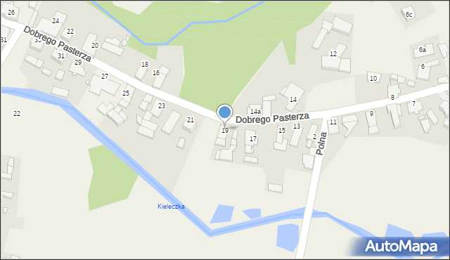 Kielcza, Dobrego Pasterza, 19, mapa Kielcza