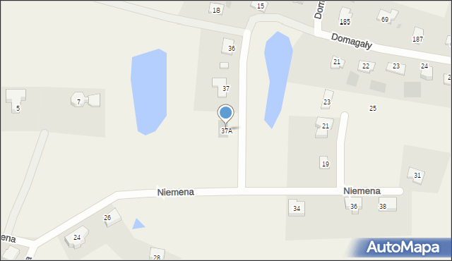 Kieźliny, Domagały Romana, 37A, mapa Kieźliny