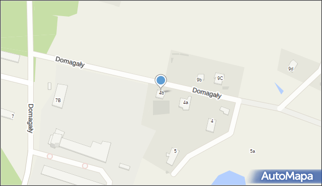 Kieźliny, Domagały Romana, 4b, mapa Kieźliny