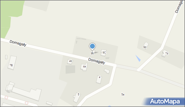 Kieźliny, Domagały Romana, 9b, mapa Kieźliny