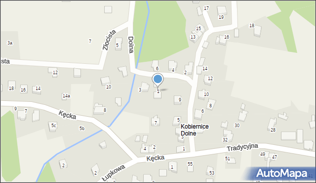 Kobiernice, Dolna, 1, mapa Kobiernice