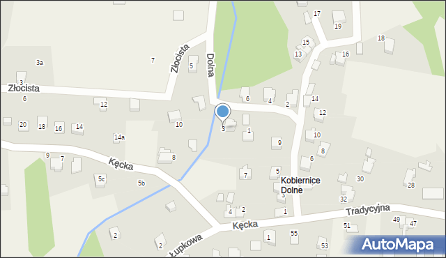 Kobiernice, Dolna, 3, mapa Kobiernice