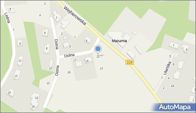 Koleczkowo, Dolna, 11, mapa Koleczkowo