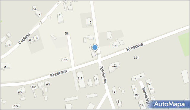 Komorów, Dolna, 1, mapa Komorów