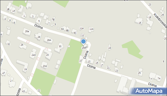 Konstancin-Jeziorna, Dolna, 10A, mapa Konstancin-Jeziorna