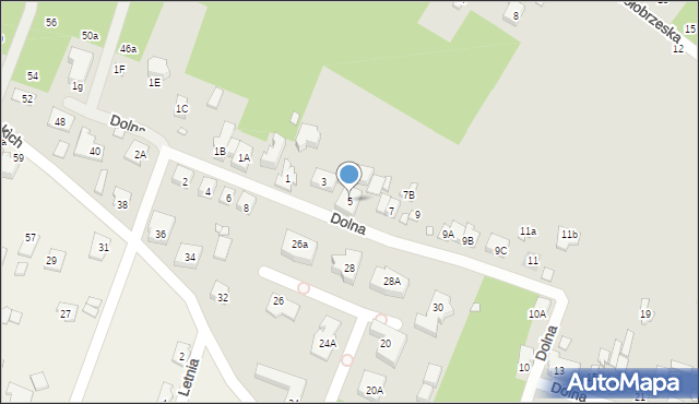 Konstancin-Jeziorna, Dolna, 5, mapa Konstancin-Jeziorna