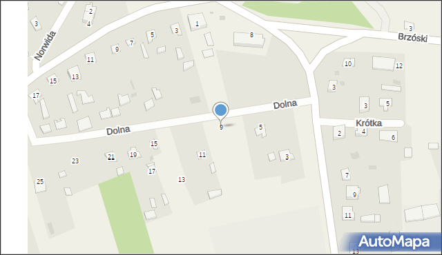 Korczew, Dolna, 9, mapa Korczew