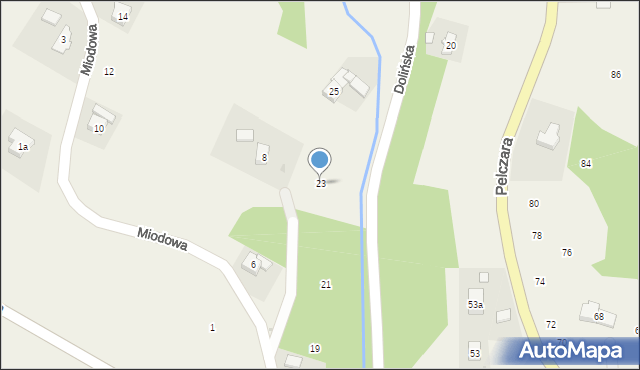 Korczyna, Dolińska, 23, mapa Korczyna