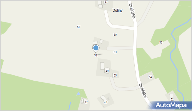 Korczyna, Dolińska, 51, mapa Korczyna