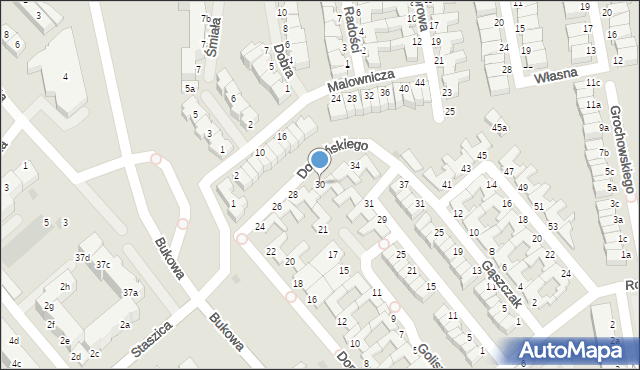 Koszalin, Domańskiego Bolesława, ks., 30, mapa Koszalina