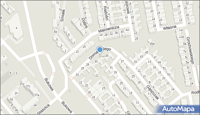Koszalin, Domańskiego Bolesława, ks., 32, mapa Koszalina
