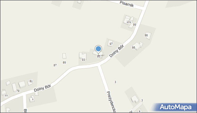 Kowale, Dolny Bór, 95, mapa Kowale