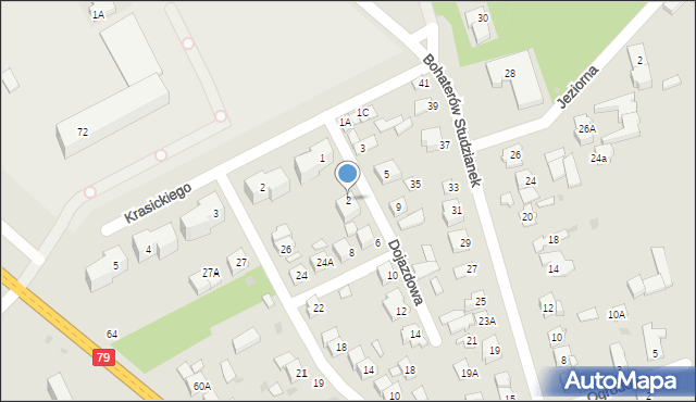 Kozienice, Dojazdowa, 2, mapa Kozienice