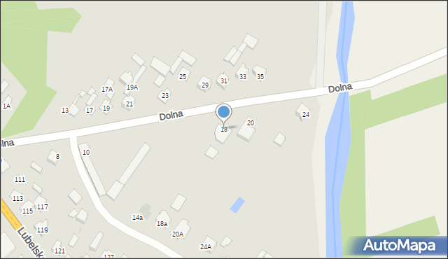 Kozienice, Dolna, 18, mapa Kozienice