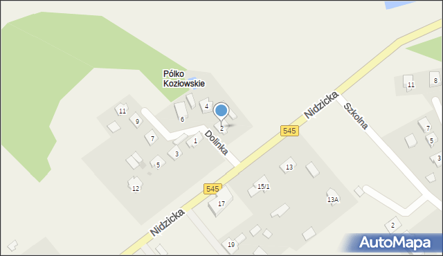 Kozłowo, Dolinka, 2, mapa Kozłowo