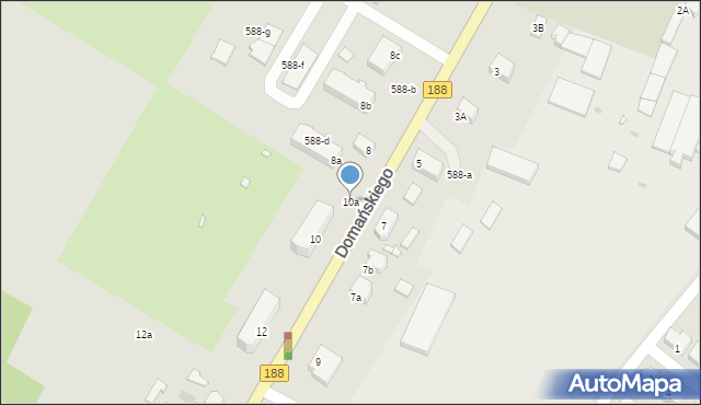 Krajenka, Domańskiego Bolesława, ks., 10a, mapa Krajenka