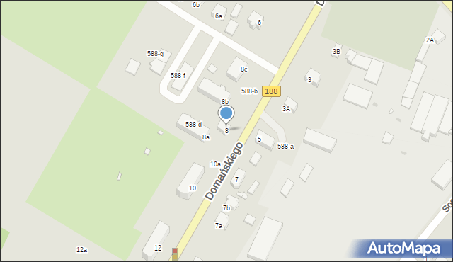 Krajenka, Domańskiego Bolesława, ks., 8, mapa Krajenka