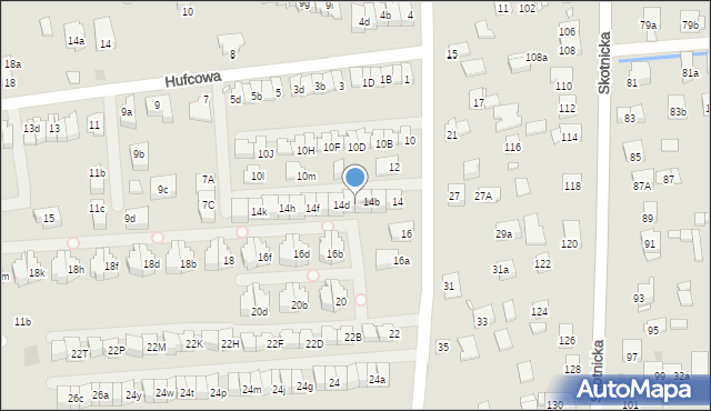 Kraków, Dobrowolskiego Antoniego, 14c, mapa Krakowa