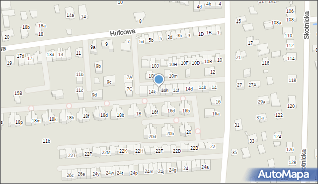 Kraków, Dobrowolskiego Antoniego, 14j, mapa Krakowa