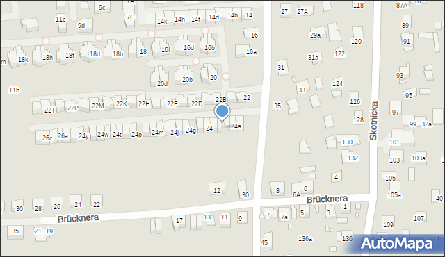 Kraków, Dobrowolskiego Antoniego, 24c, mapa Krakowa