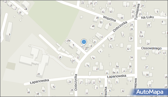 Kraków, Dobczycka, 10a, mapa Krakowa