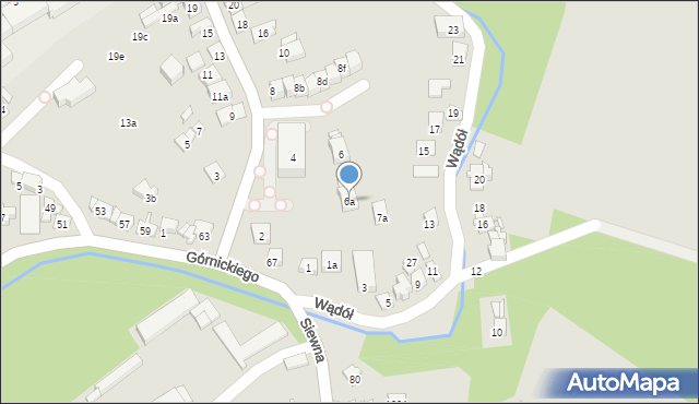 Kraków, Dożynkowa, 6a, mapa Krakowa