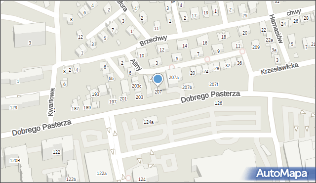 Kraków, Dobrego Pasterza, 207, mapa Krakowa