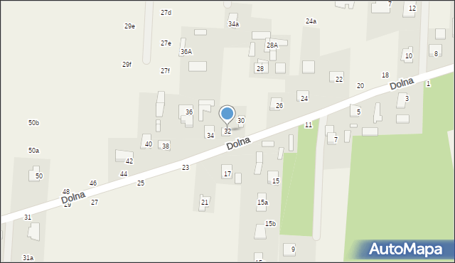 Krupia Wólka, Dolna, 32, mapa Krupia Wólka