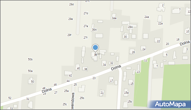 Krupia Wólka, Dolna, 36, mapa Krupia Wólka