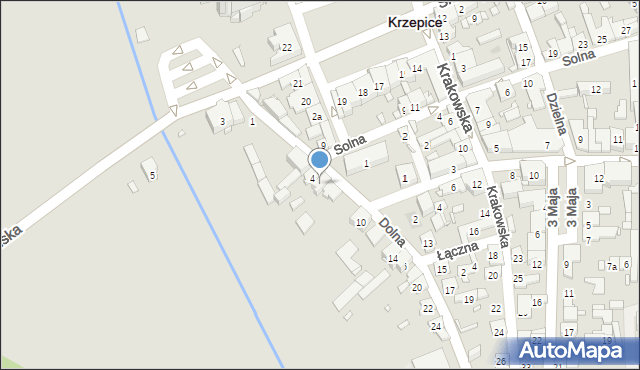 Krzepice, Dolna, 6, mapa Krzepice